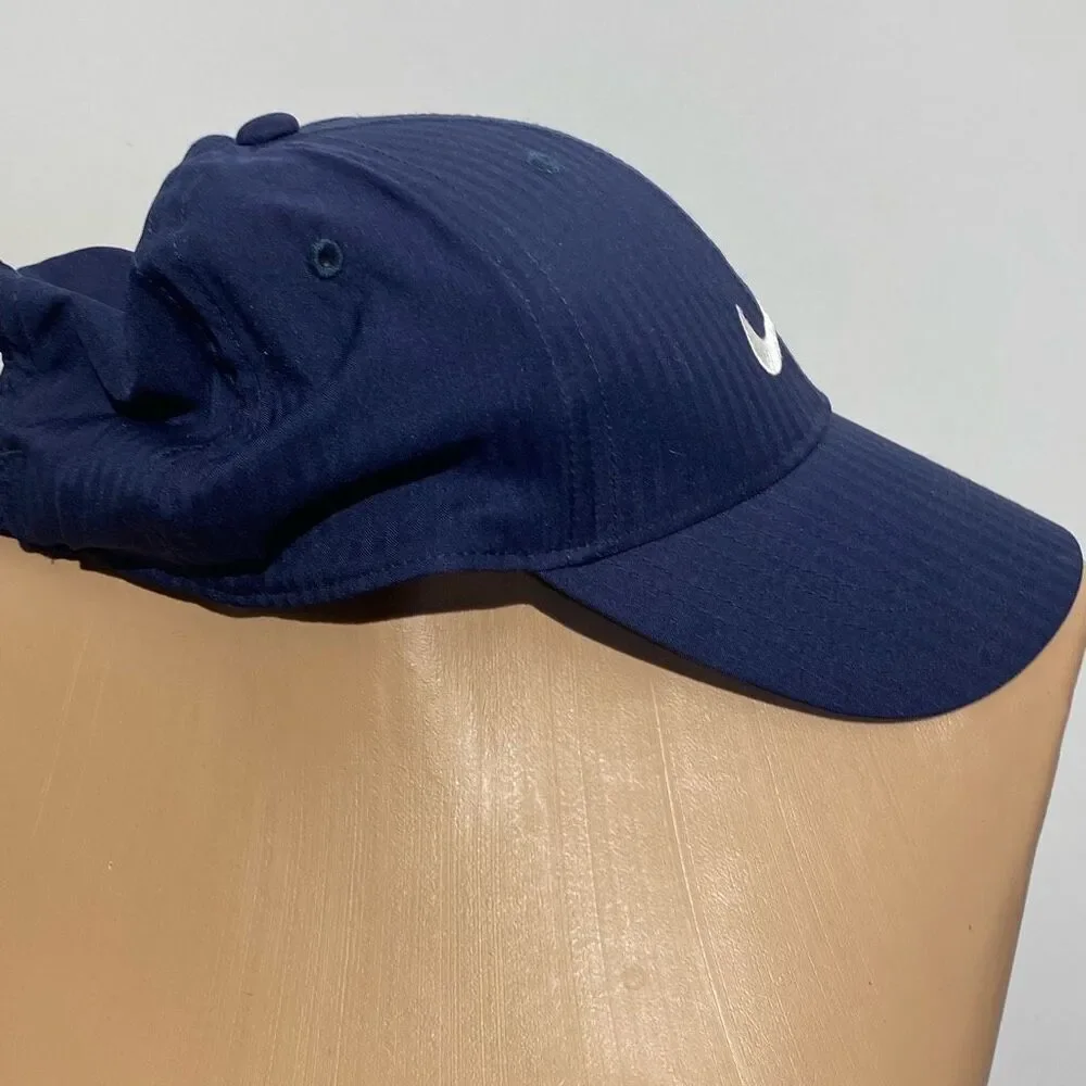 Nike‎ Legacy91 Dri-FIT Hat Navy Blue Adjustable Golf Performance Cap Swoosh